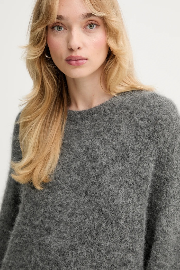 Sweter wełniany Gestuz 10910659 szary