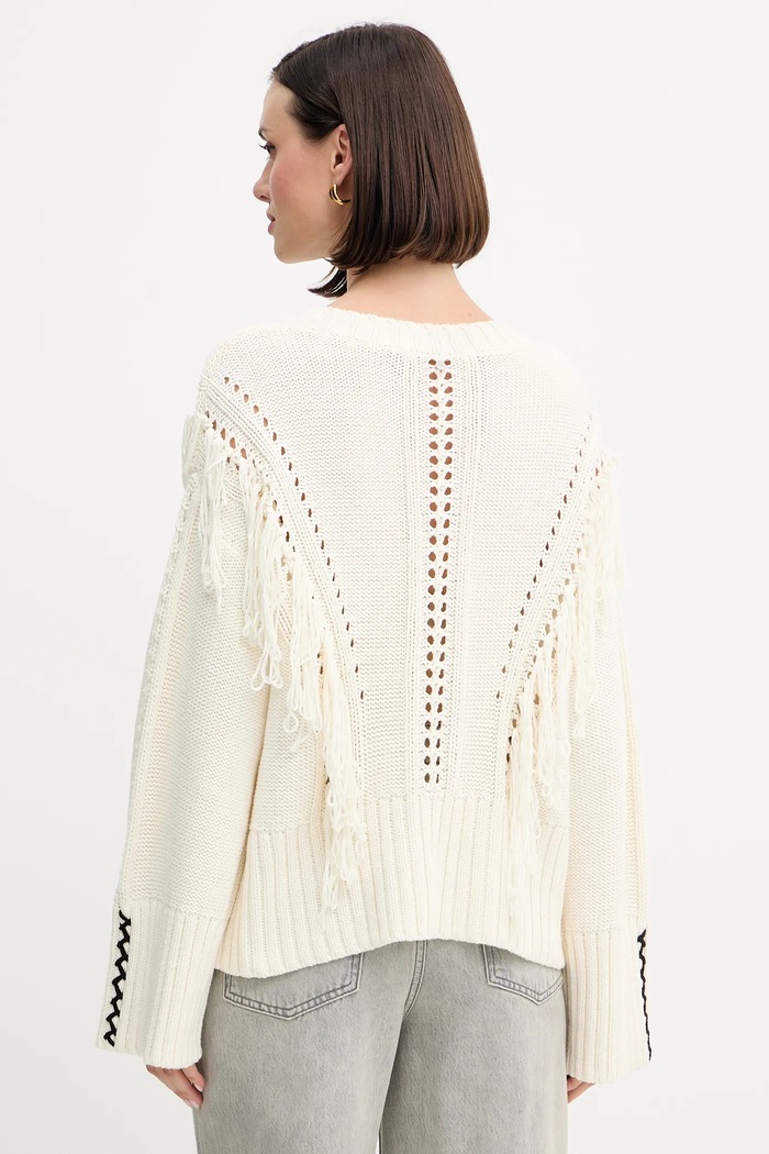 Πουλόβερ BOSS Orange Dalessandra 50543949 μπεζ AW25