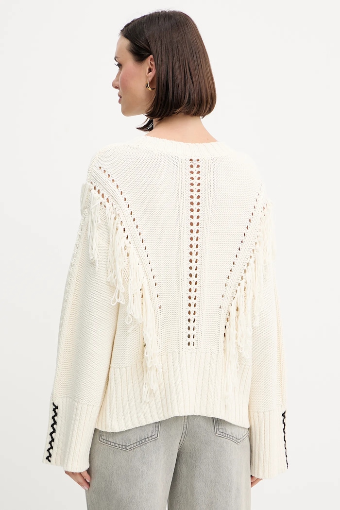 Πουλόβερ BOSS Orange Dalessandra 50543949 μπεζ AW25