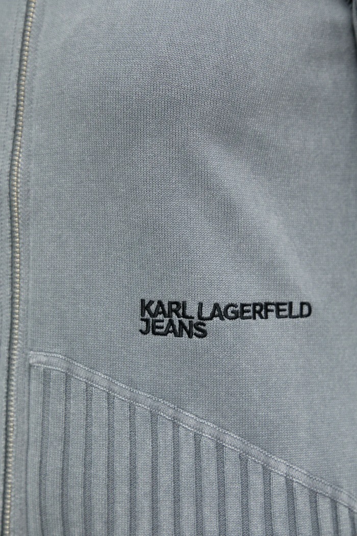 Bavlněný kardigan Karl Lagerfeld Jeans A3W18010 šedá