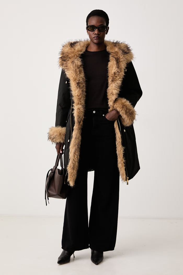 BOSS Sweter damski wełniany Ferpina 50544987 brązowy AA00