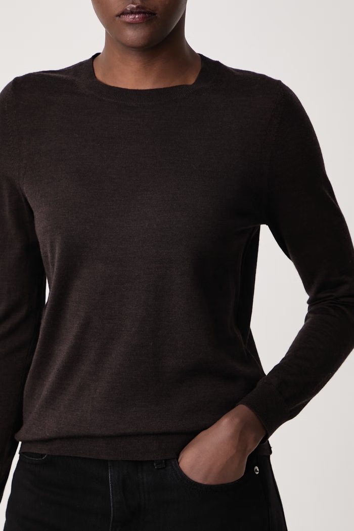 Sweter damski wełniany Ferpina BOSS 50544987 brązowy