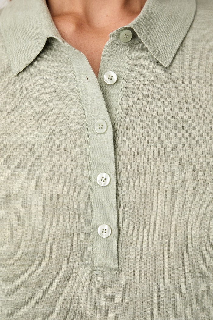 BOSS polo damskie wełniane Fidenka 50545015 zielony
