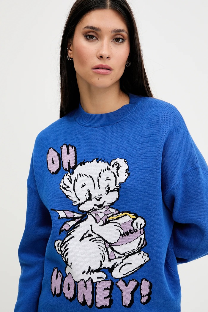 Pulover de bumbac Seted_B HUGO Blue 50543019 albastru