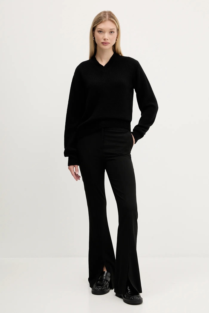 Вовняний светр HUGO Solanu 50545092 чорний AW25