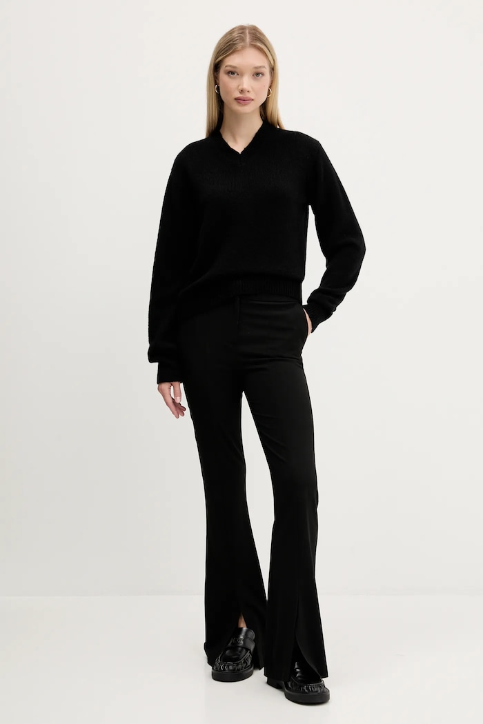 Вовняний светр HUGO Solanu 50545092 чорний AW25