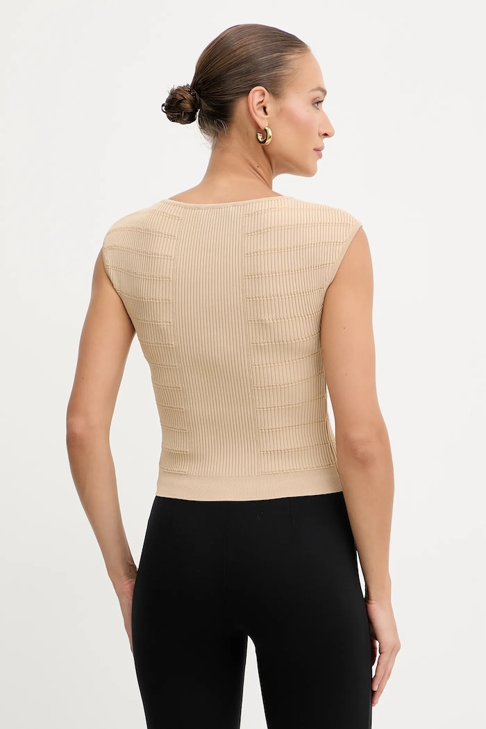 Oblečenie Top Guess EVANGELINE W5YR12.Z0130 béžová