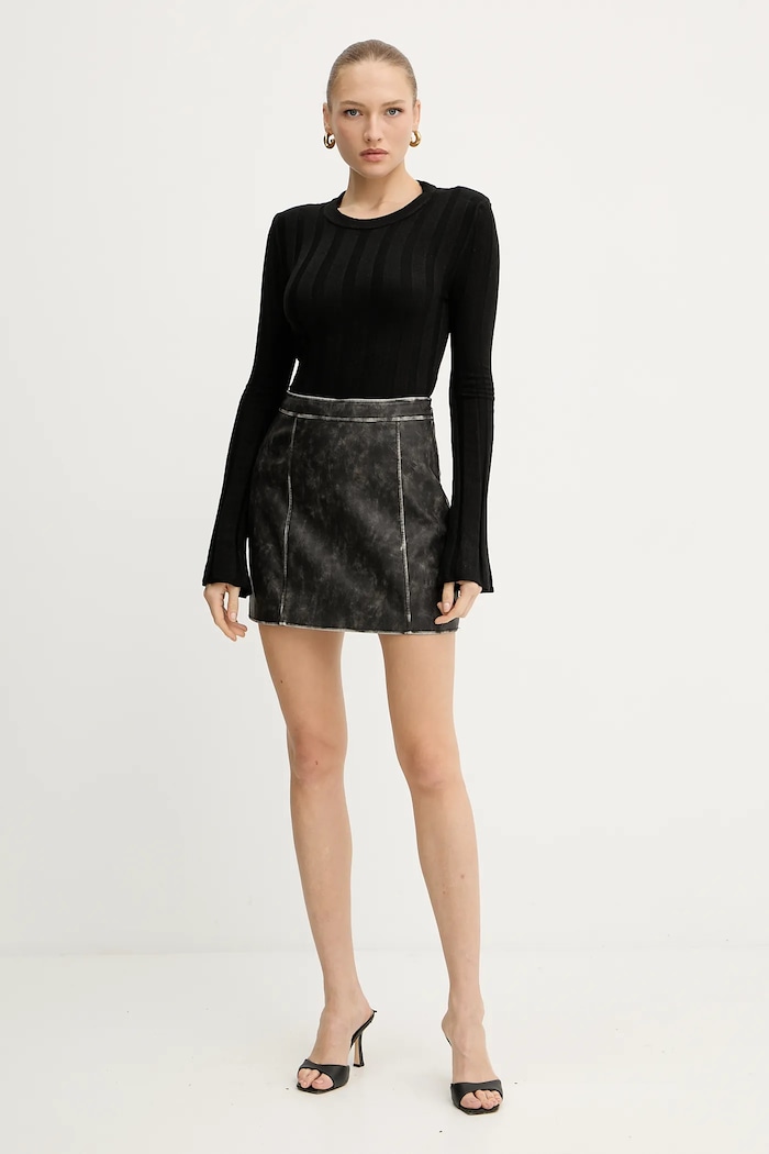Guess sweter z domieszką wełny GEMMA W5YR13.Z3OT0 czarny AW25