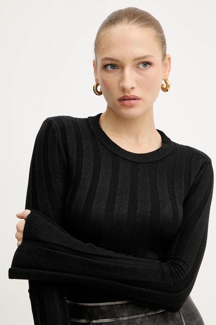 Guess sweter z domieszką wełny GEMMA czarny W5YR13.Z3OT0