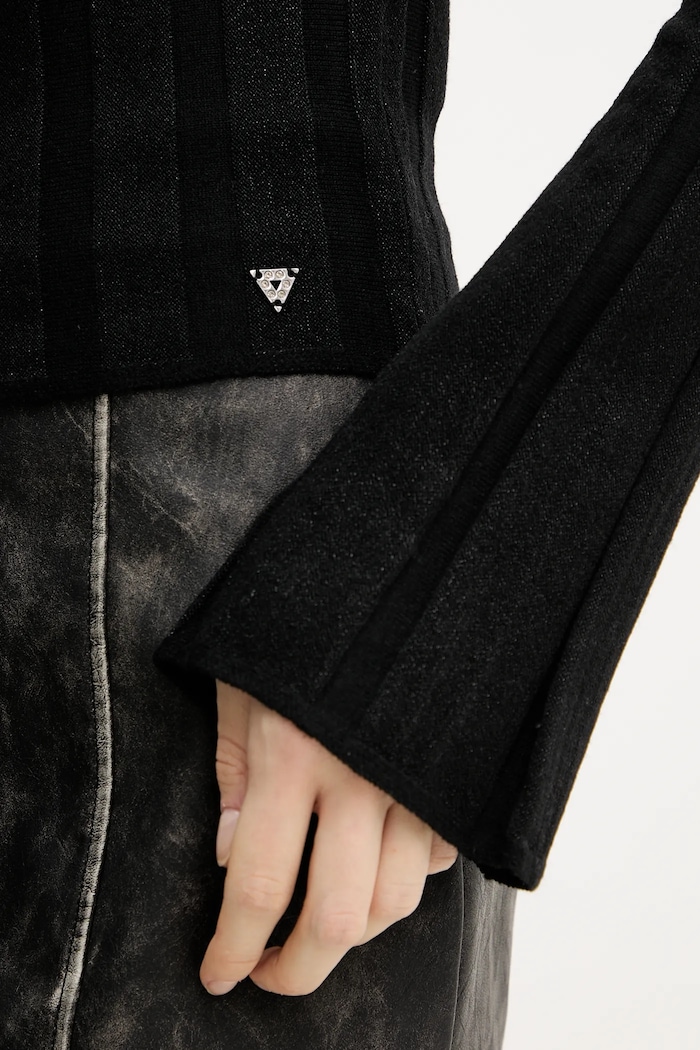 Guess sweter z domieszką wełny GEMMA W5YR13.Z3OT0 czarny
