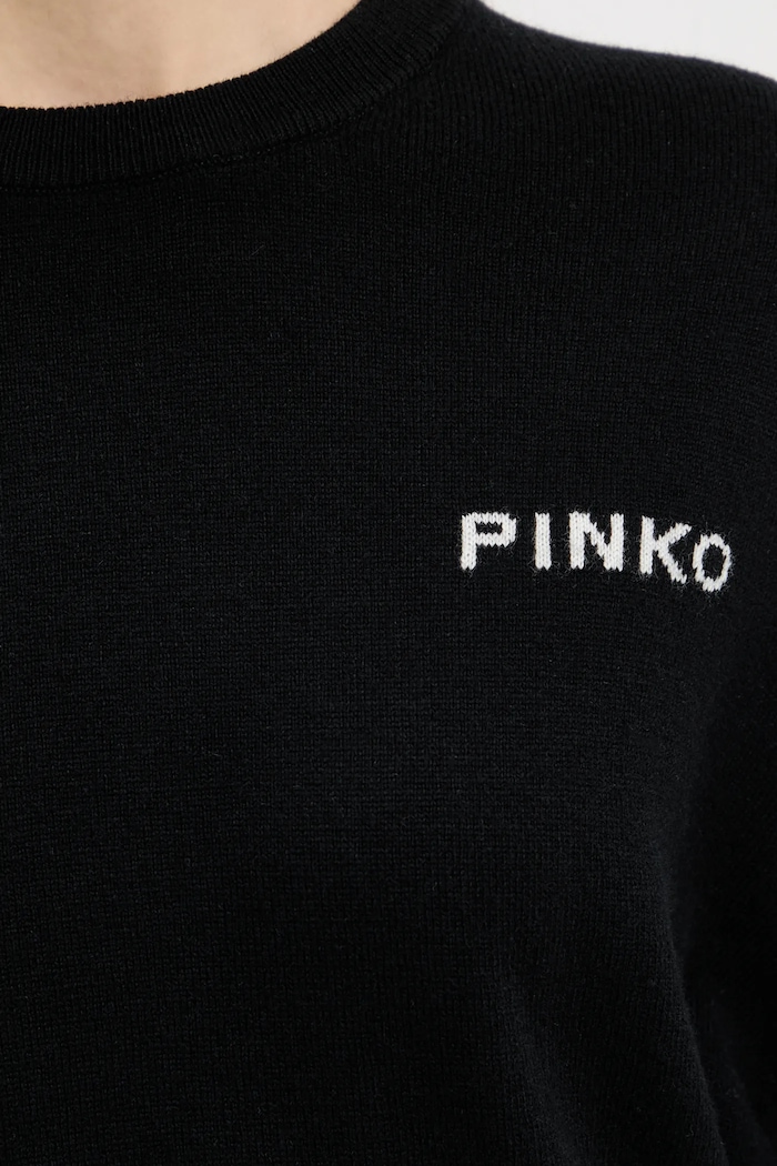 Pinko gyapjú pulóver 105561.A2SI fekete