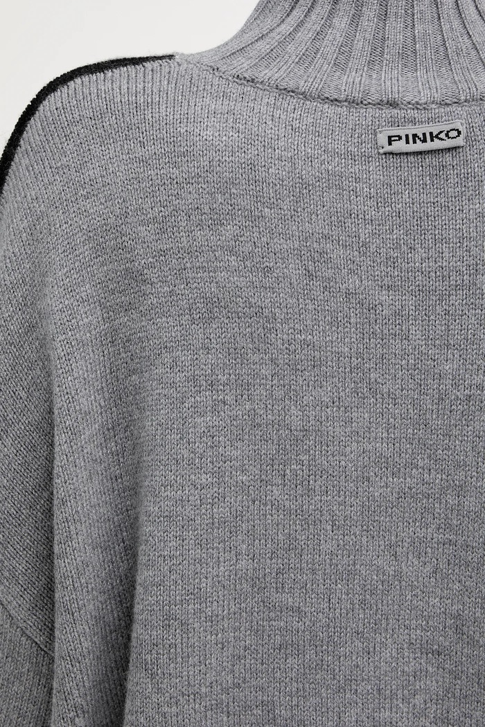Vlnený sveter Pinko 105396.A2PL sivá