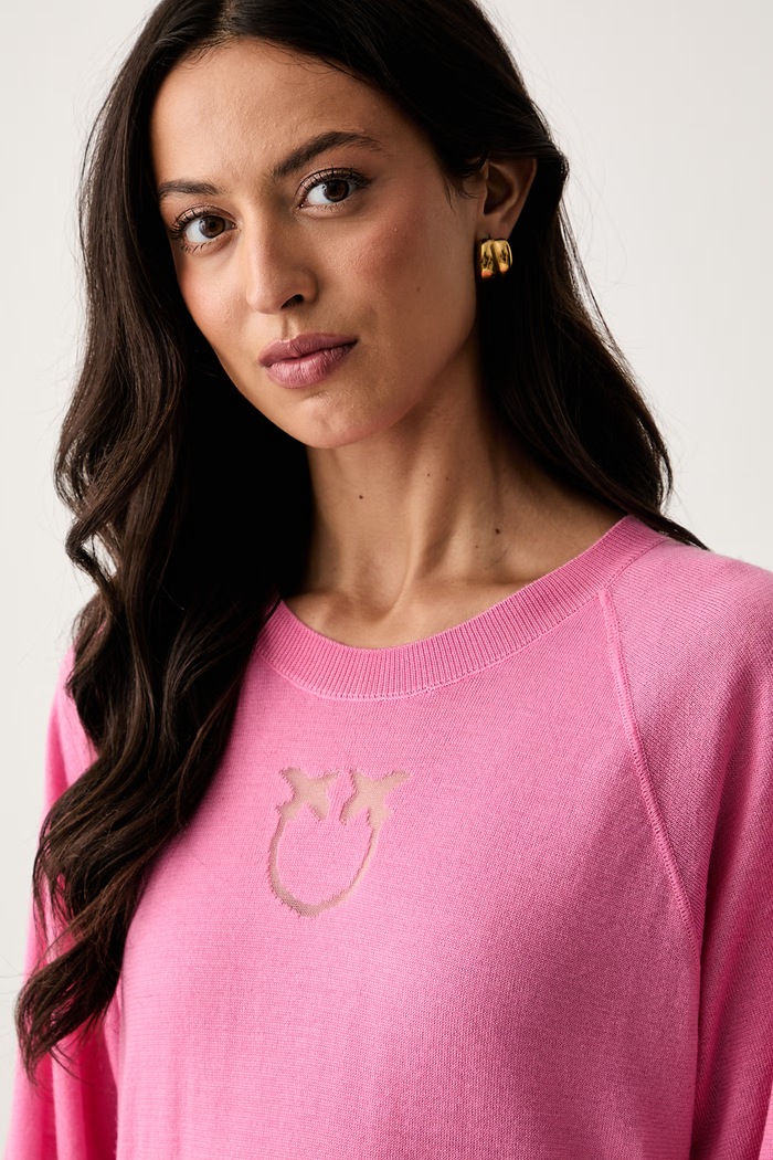 Pinko pulover pentru femei cu lână roz 105417.A18M