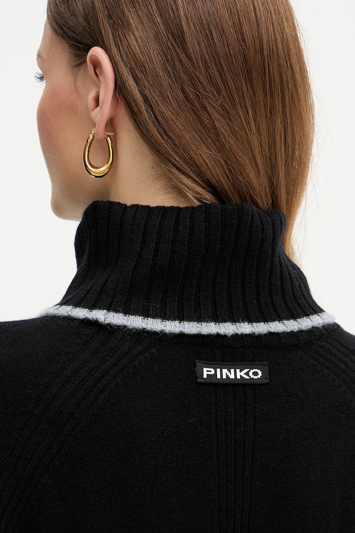 Μάλλινο φόρεμα Pinko 105449.A2Q9 μαύρο