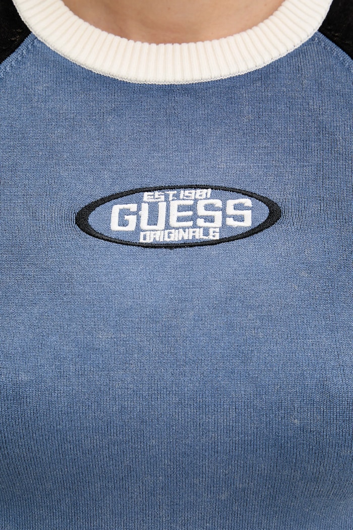 Tričko Guess Originals W5YR44.Z2YJ2 modrá