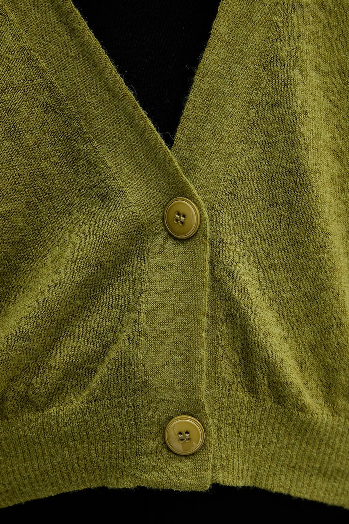 Kardigan s vlnou United Colors of Benetton 109PD6056 zelená