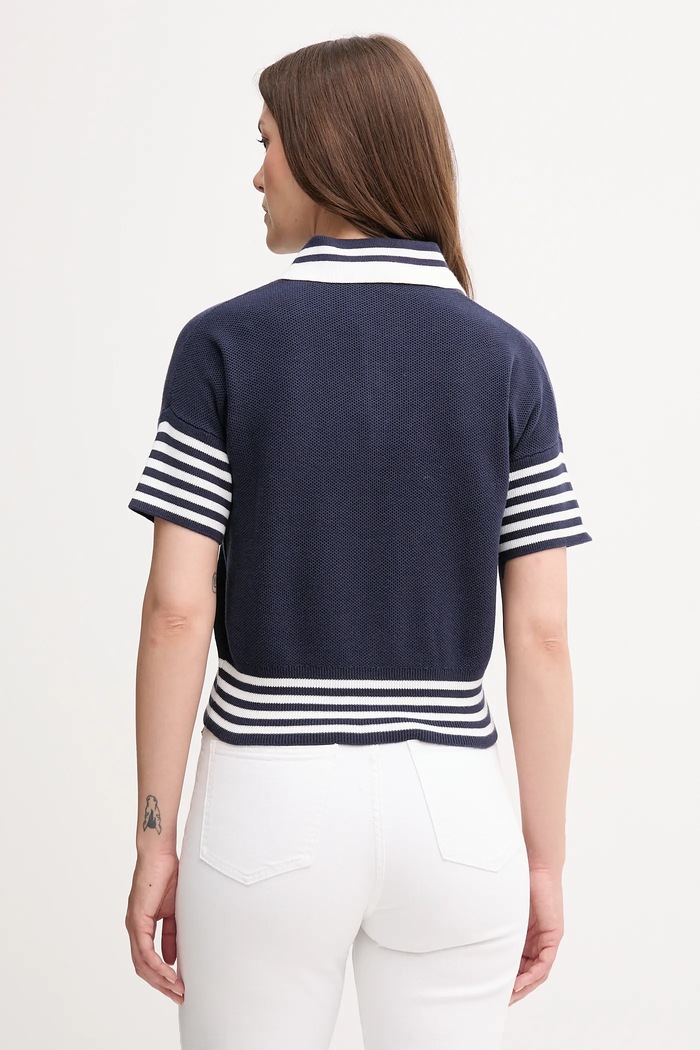 Odzież United Colors of Benetton sweter bawełniany 1294E301D granatowy