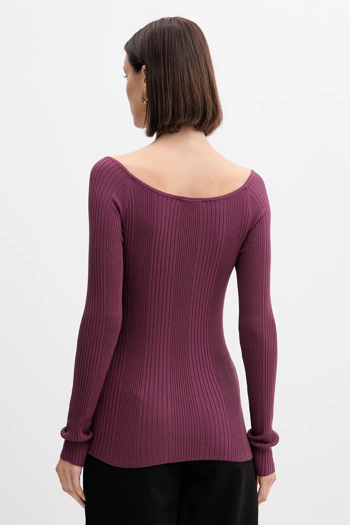Odzież United Colors of Benetton sweter 16UYD10E7 fioletowy