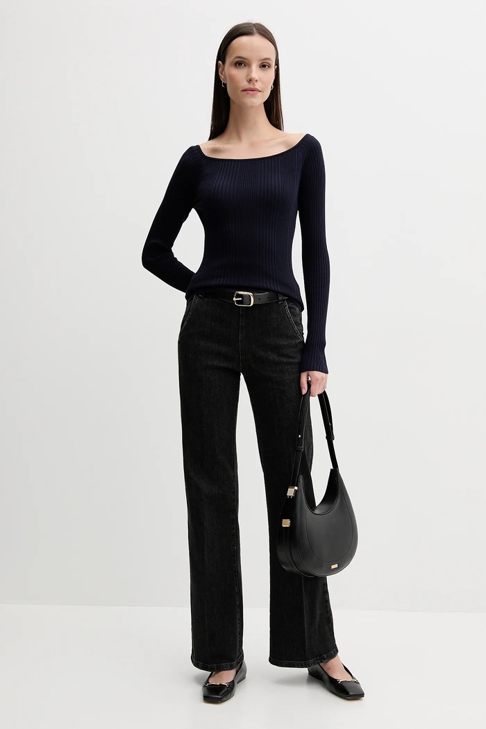 United Colors of Benetton sweter 16UYD10E7 granatowy AW25