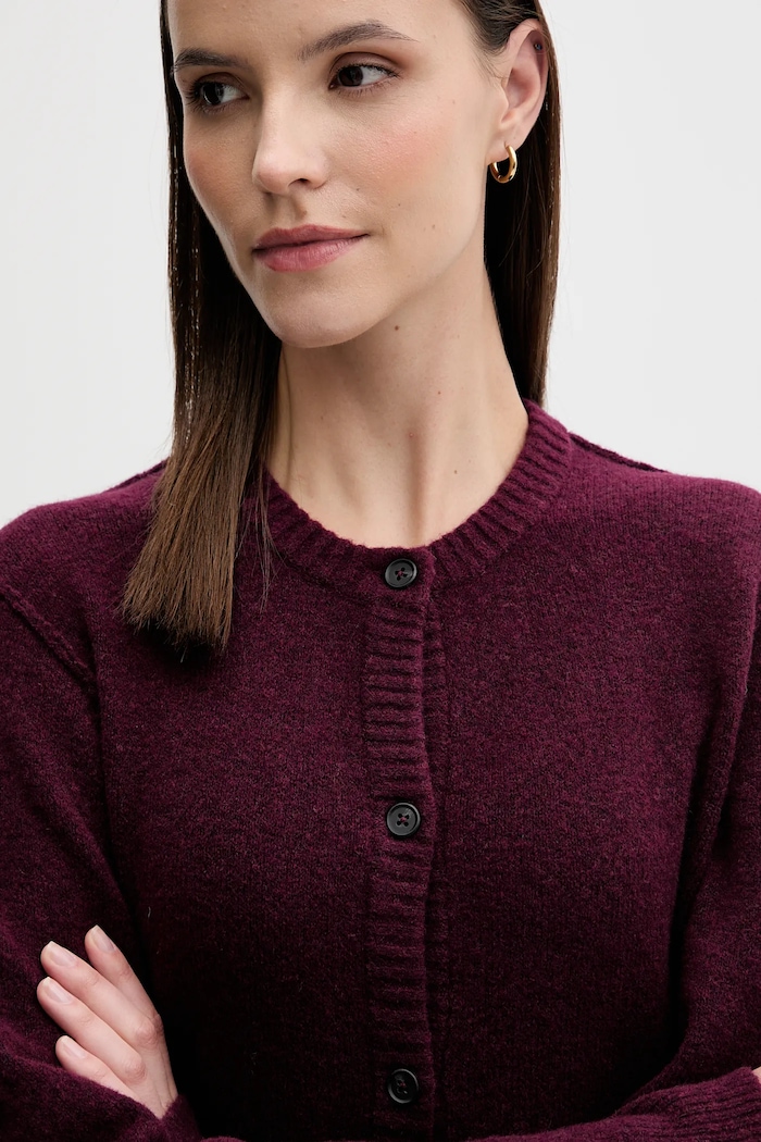 Кардиган с шерстью OUI бордо 94462