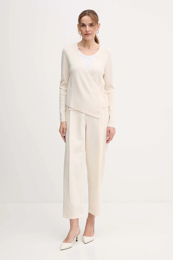 OUI kardigán 86069 bézs AW25