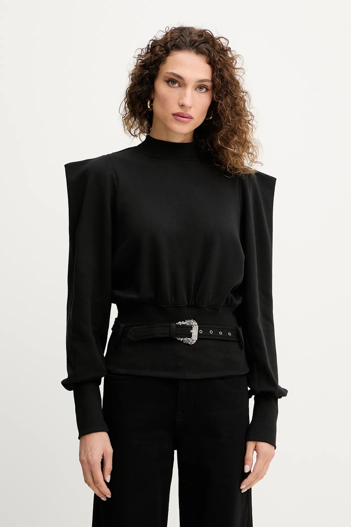 Pamučna dukserica Versace Jeans Couture pamuk crna 79HAI300.F0010