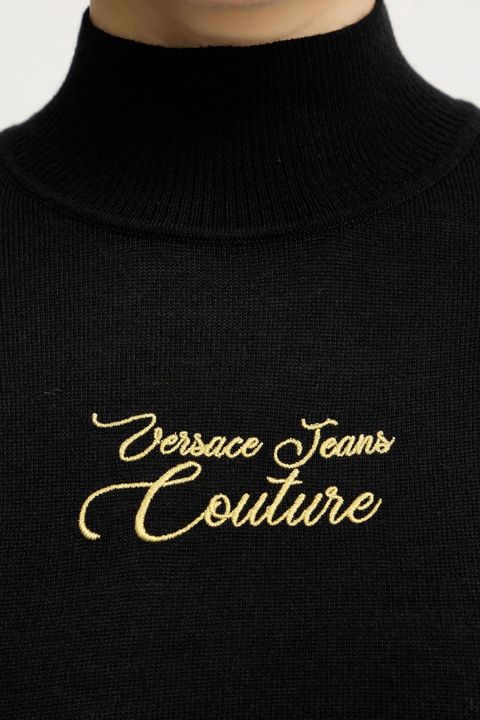 Sveter s prímesou vlny Versace Jeans Couture 79HAFMH8.CMH62 čierna