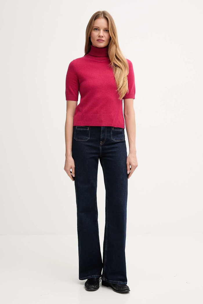 Detský sveter s prímesou vlny United Colors of Benetton 102HD203X ružová AW25
