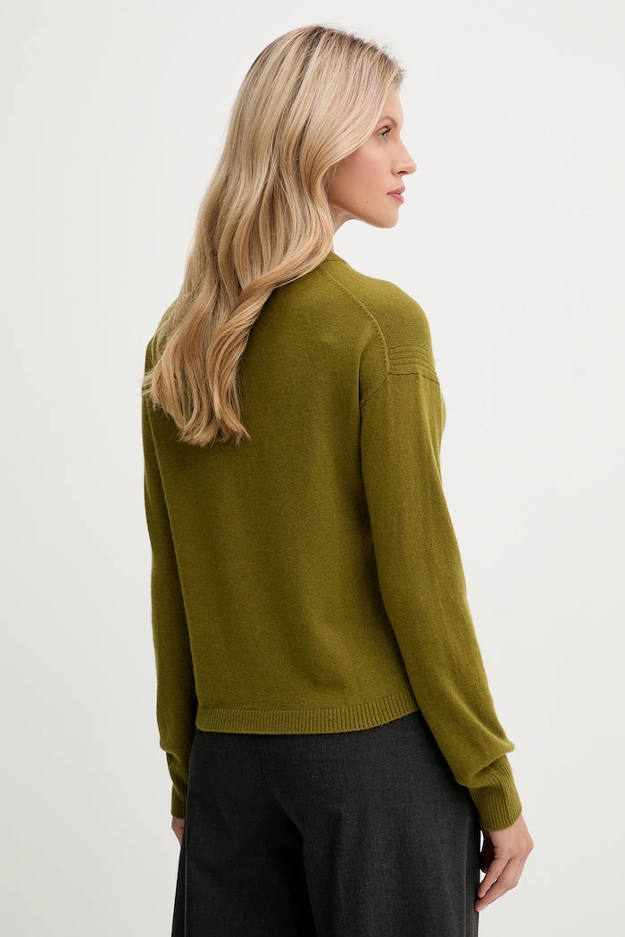 Odzież United Colors of Benetton sweter z dodatkiem wełny 102HD4032 zielony