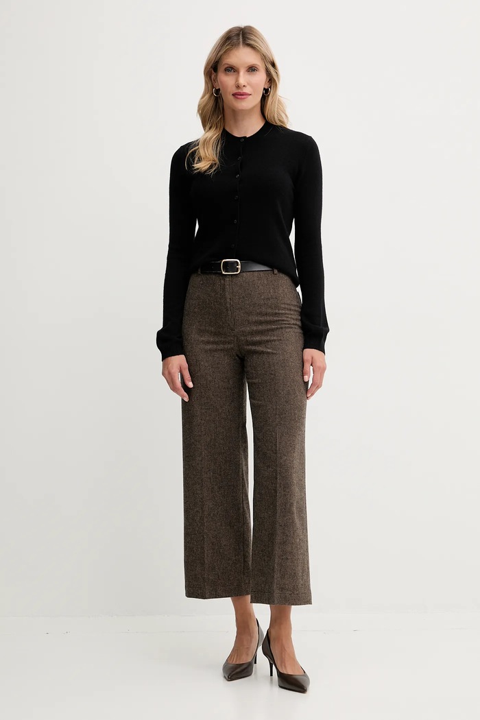 United Colors of Benetton kardigan z dodatkiem wełny 102HD502B czarny AW25
