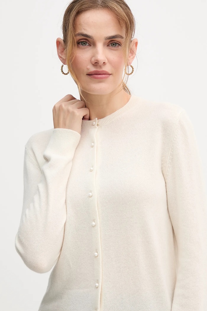United Colors of Benetton kardigan kaszmirowy beżowy 1033D502A