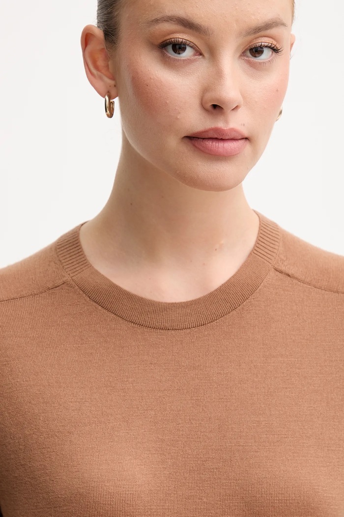 Вовняний светр United Colors of Benetton коричневий 11AHD10E6