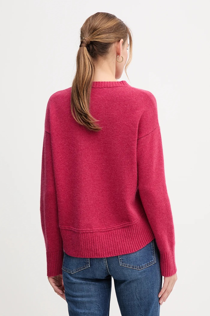 Odzież United Colors of Benetton sweter z dodatkiem wełny 1244D10BC różowy