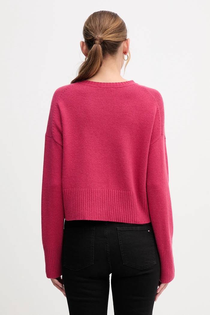 Odzież United Colors of Benetton sweter z dodatkiem wełny 126WD10E4 różowy