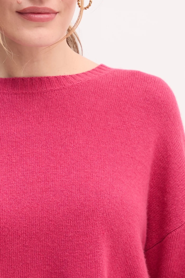 United Colors of Benetton sweter z dodatkiem wełny 126WD10E4 różowy