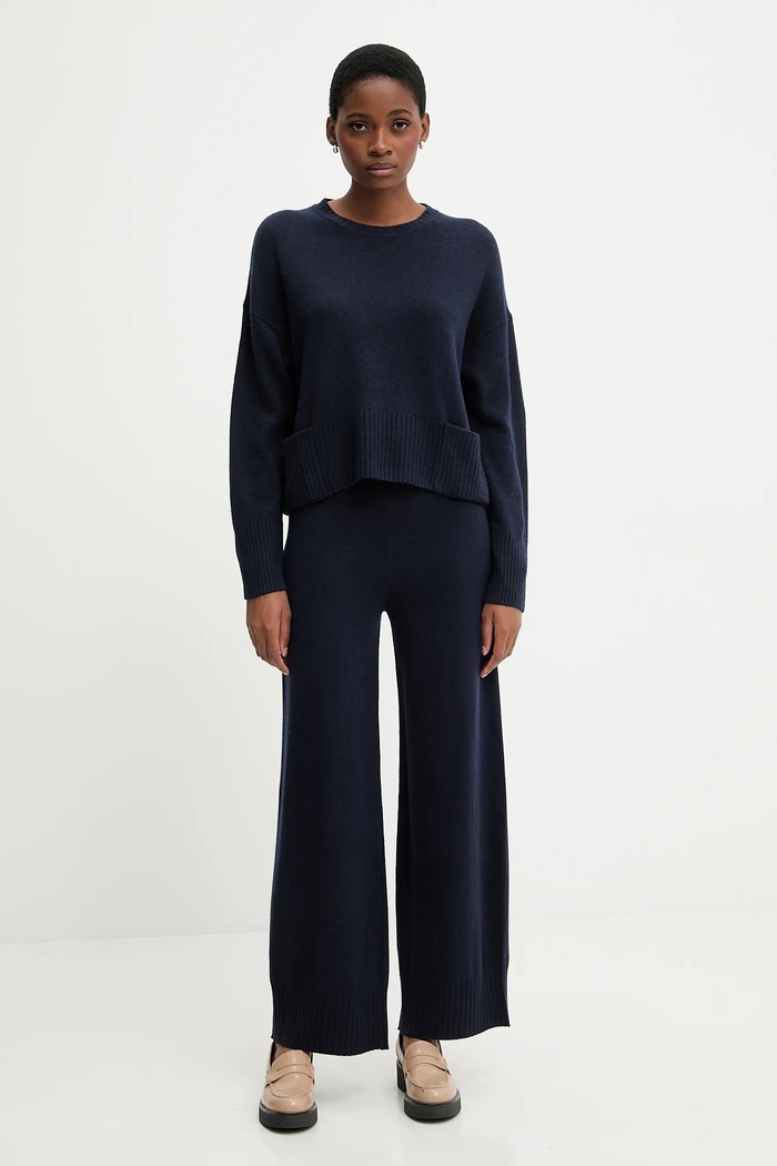 Sveter s prímesou vlny United Colors of Benetton 126WD10E4 tmavomodrá AW25