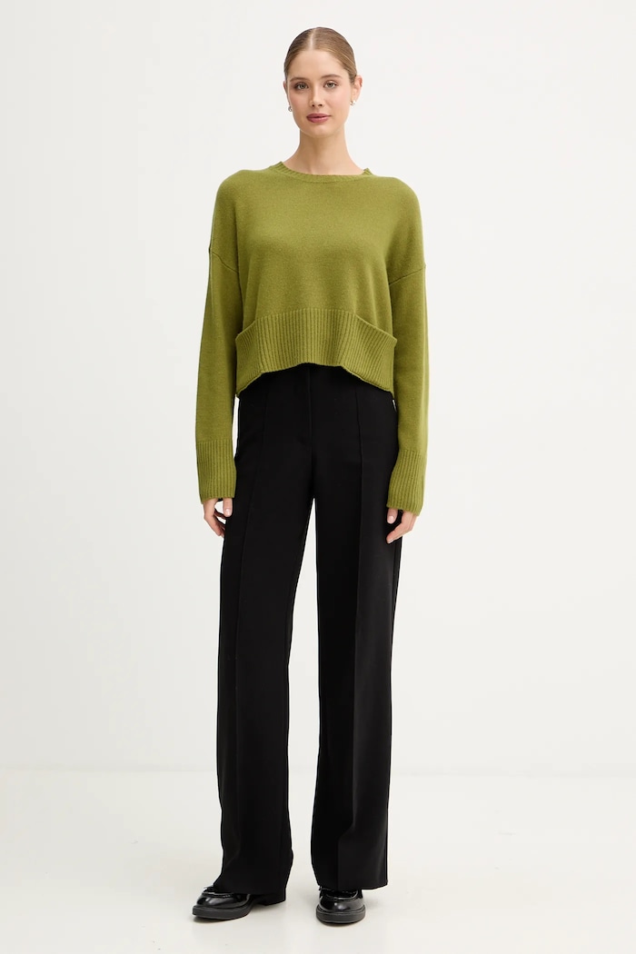 United Colors of Benetton pulover din amestec de lână 126WD10E4 verde AW25