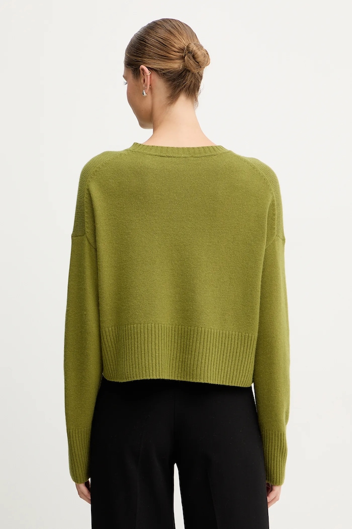 Îmbrăcăminte United Colors of Benetton pulover din amestec de lână 126WD10E4 verde