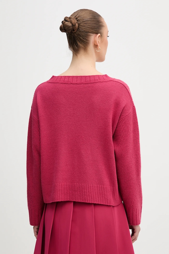Îmbrăcăminte United Colors of Benetton pulover din amestec de lână 126WD402Z roz
