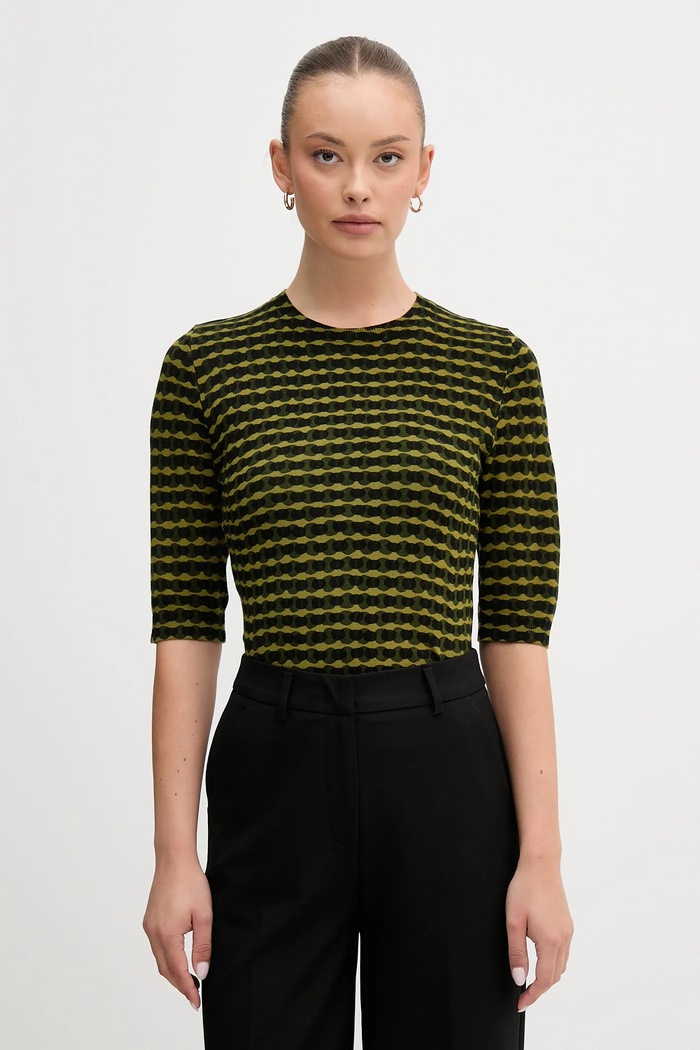 United Colors of Benetton pulover subtiri verde 12F3D10EE