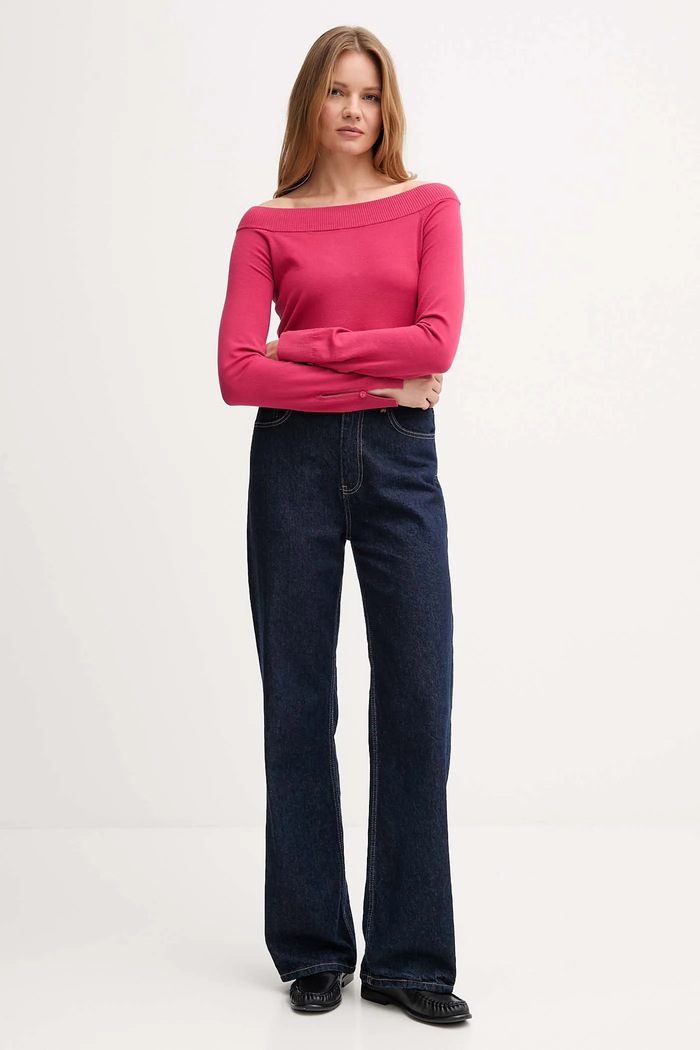 Sveter United Colors of Benetton 1W2AD10E0 ružová AW25