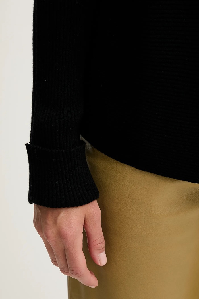 United Colors of Benetton sweter z dodatkiem wełny 1Y6SD10CH czarny