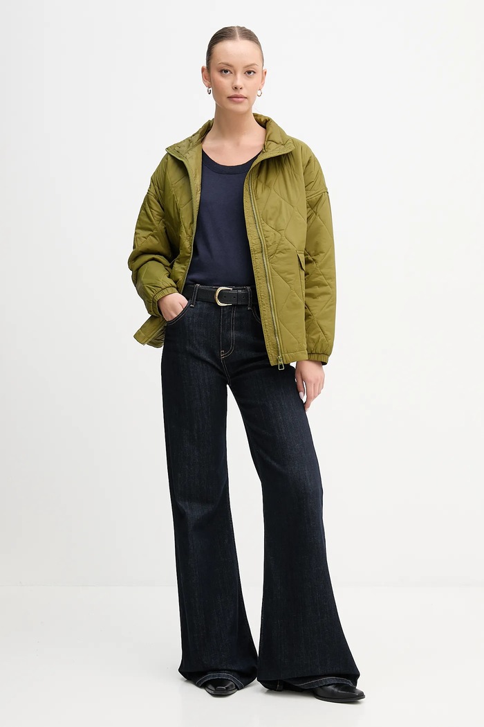 Pulover z dodatkom volne United Colors of Benetton 1Y6SD10EG mornarsko modra AW25