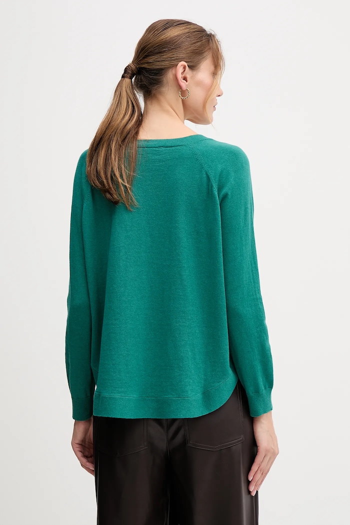 Odzież United Colors of Benetton sweter z dodatkiem wełny 1Y6SD10EG turkusowy