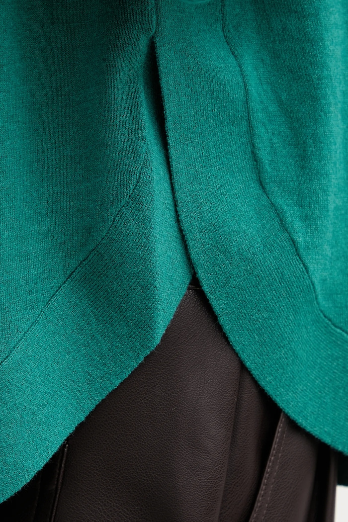 United Colors of Benetton sweter z dodatkiem wełny 1Y6SD10EG turkusowy
