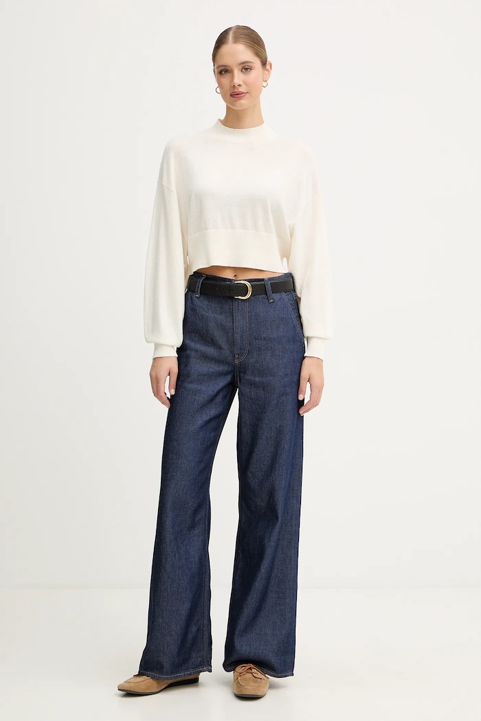 United Colors of Benetton pulover din amestec de lână 1Y6SD2041 bej AW25