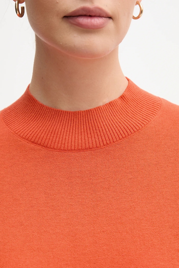 United Colors of Benetton sweter z dodatkiem wełny 1Y6SD2041 pomarańczowy
