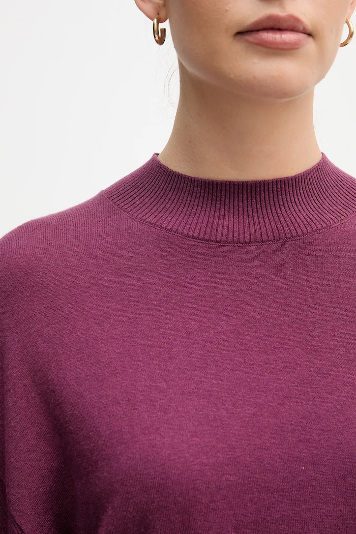 United Colors of Benetton sweter z dodatkiem wełny 1Y6SD2041 fioletowy