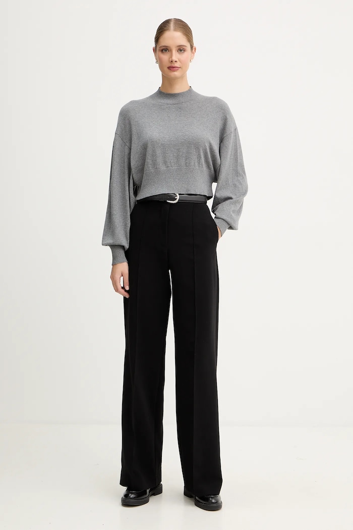 United Colors of Benetton pulover din amestec de lână 1Y6SD2041 gri AW25