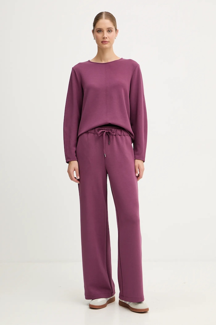 Mikina United Colors of Benetton 3QAFD10AU fialová AW25